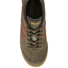 Gola Sneaker Harrier Suede-Leder khakigrün/orange spice Herren